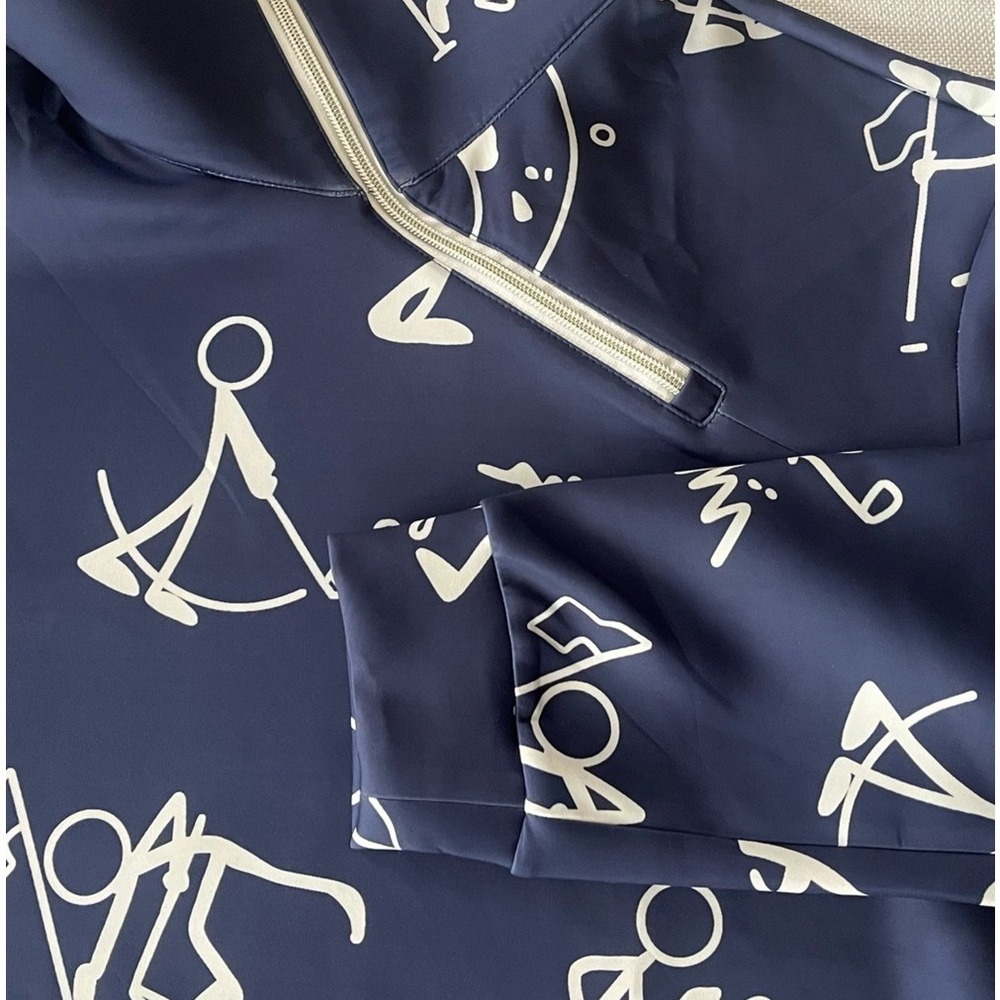 Acegolfs Hyper Prep Golf Sweatshirt Womens Medium Navy Quarter Zip Pullover NWT - Picture 12 of 14